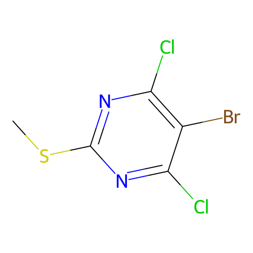 5-Bromo-4,6-dichloro-2-(methylthio)pyrimidine structure