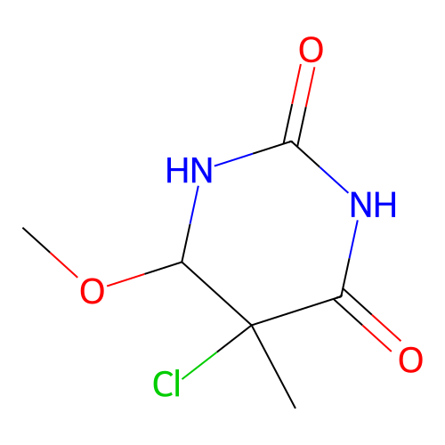 5-Chloro-6-methoxy-5,6-dihydrothymine structure