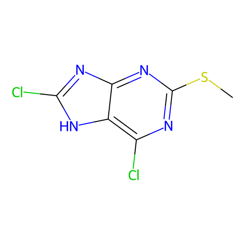 6,8-dichloro-2-methylsulfanyl-7H-purine structure