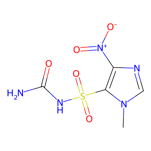 (3-Methyl-5-nitroimidazol-4-yl)sulfonylurea structure