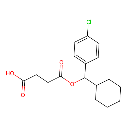 Succinic acid, p-chloro-alpha-cyclohexylbenzyl ester structure