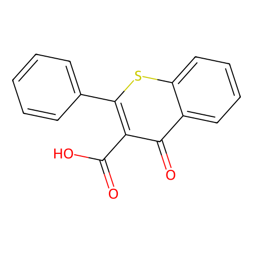 4-Oxo-2-phenylthiochromene-3-carboxylic acid structure