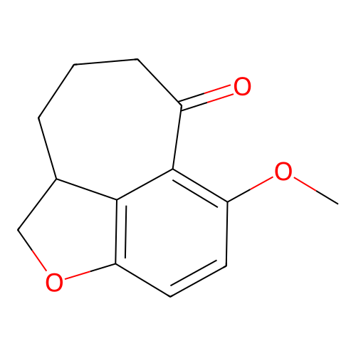 Cyclohepta[cd]benzofuran-6(2H)-one, 2a,3,4,5-tetrahydro-7-methoxy- structure
