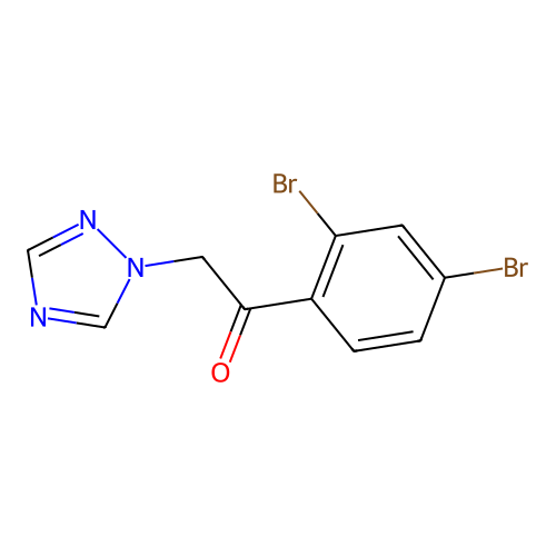 1-(2,4-dibromophenyl)-2-(1H-1,2,4-triazol-1-yl)ethan-1-one structure