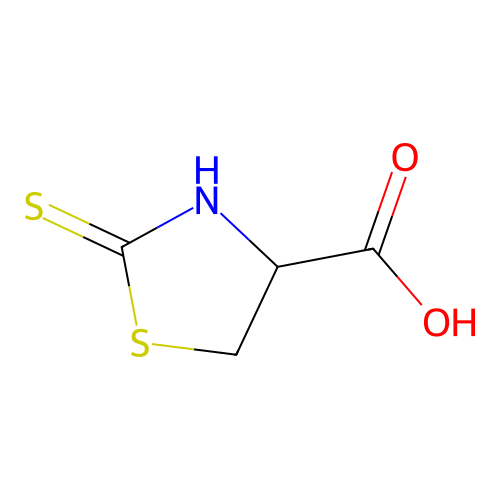 Thiazolidine-2-thione-4-carboxylic acid structure