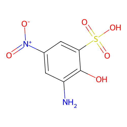 6-Amino-4-nitro-1-phenol-2-sulfonic acid structure