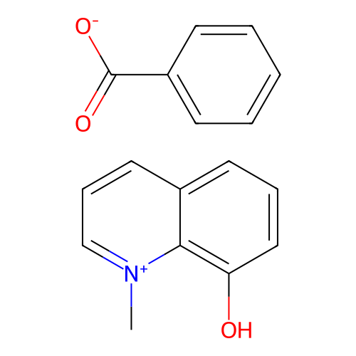 Quinolinium, 8-hydroxy-1-methyl-, benzoate structure