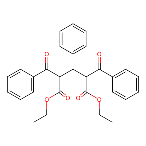 Pentanedioic acid, 2,4-dibenzoyl-3-phenyl-, diethyl ester structure