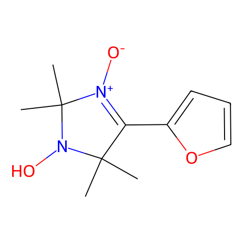 4-(furan-2-yl)-2,2,5,5-tetramethyl-2,5-dihydro-1H-imidazol-1-ol 3-oxide structure