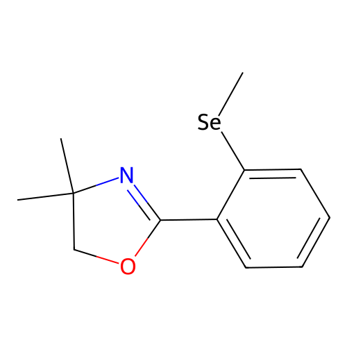 4,4-Dimethyl-2-(2-(methylseleno)phenyl)-2-oxazoline structure