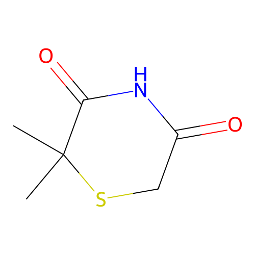 2,2-Dimethylthiomorpholine-3,5-dione structure