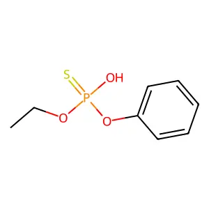 Phosphorothioic acid, O-ethyl O-phenyl ester structure