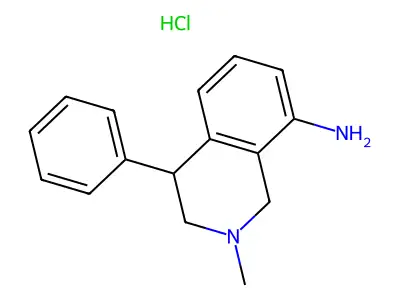 2-Methyl-4-phenyl-1,2,3,4-tetrahydro-8-isoquinolinamine hydrochloride structure