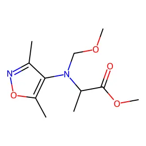 L-Alanine, N-(3,5-dimethyl-4-isoxazolyl)-N-(methoxymethyl)-, methyl ester structure