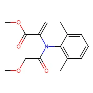 methyl 2-(N-(2-methoxyacetyl)-2,6-dimethylanilino)prop-2-enoate structure