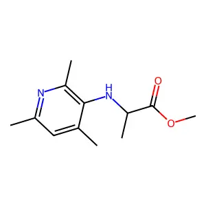 L-Alanine, N-(2,4,6-trimethyl-3-pyridinyl)-, methyl ester structure