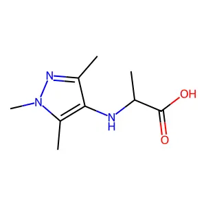 (2S)-2-((1,3,5-Trimethylpyrazol-4-yl)amino)propanoic acid structure