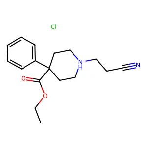 Isonipecotic acid, 1-(2-cyanoethyl)-4-phenyl-, ethyl ester, hydrochloride structure