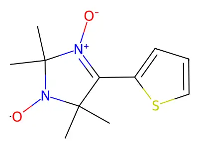 2-(2'-Thienyl)-4,4,5,5-tetramethylimidazoline-3-oxide 1-oxyl structure