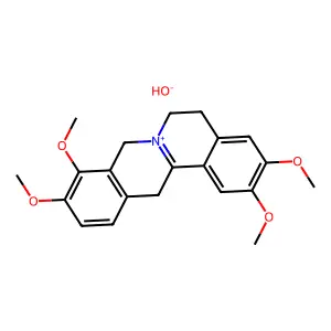 Dihydropalmatinium hydroxide structure