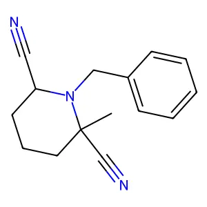 1-Benzyl-2-methylpiperidine-2,6-dicarbonitrile structure