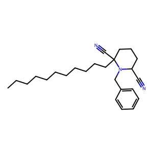 1-Benzyl-2-undecylpiperidine-2,6-dicarbonitrile structure