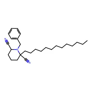 1-Benzyl-2-tridecylpiperidine-2,6-dicarbonitrile structure