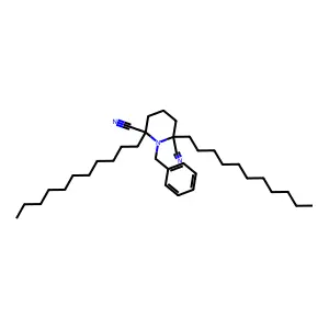 1-Benzyl-2,6-diundecylpiperidine-2,6-dicarbonitrile structure