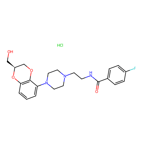 Flesinoxan hydrochloride structure