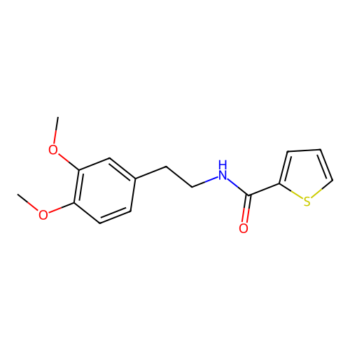 N-[2-(3,4-dimethoxyphenyl)ethyl]thiophene-2-carboxamide structure