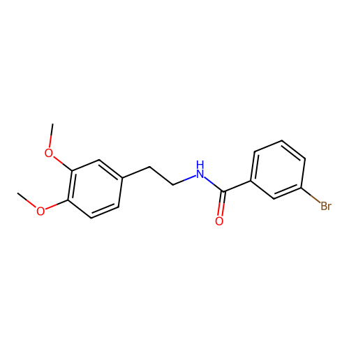 3-bromo-N-[2-(3,4-dimethoxyphenyl)ethyl]benzamide structure