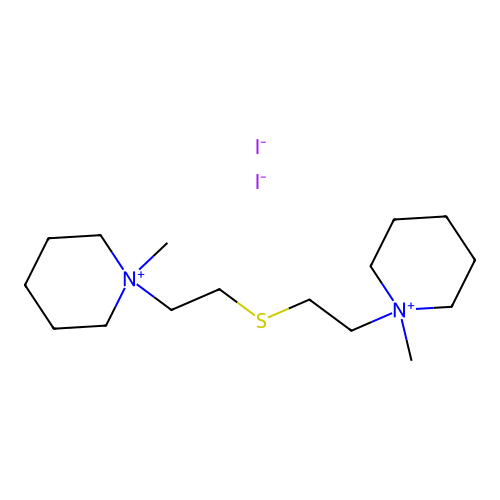 Piperidinium, 1,1'-(thiodiethylene)bis(1-methyl-, diiodide structure