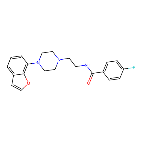 N-[2-(4-Benzofuran-7-yl-piperazin-1-yl)-ethyl]-4-fluoro-benzamide structure
