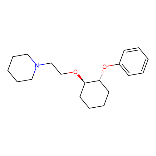 Piperidine, 1-(2-((2-phenoxycyclohexyl)oxy)ethyl)-, trans- structure