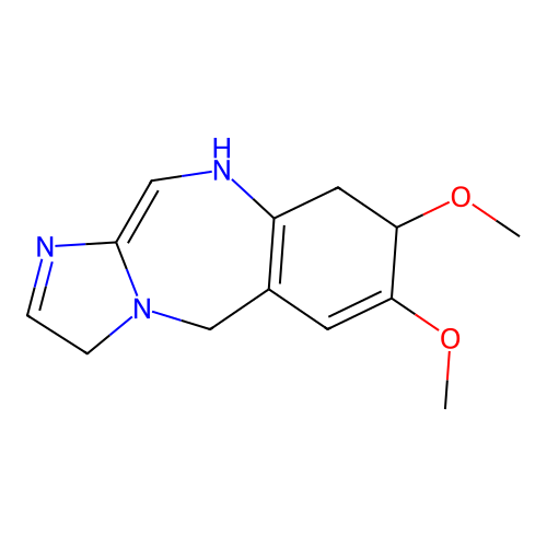 5H-Imidazo(2,1-c)(1,4-benzodiazepine, 9,10-dihydro-7,8-dimethoxy- structure