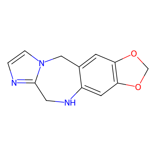 6H-1,3-Dioxolo(4,5-h)imidazo(2,1-c)(1,4)benzodiazepine, 5,11-dihydro- structure