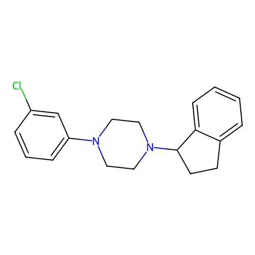 1-(3-Chlorophenyl)-4-(2,3-dihydro-1H-inden-1-yl)piperazine structure