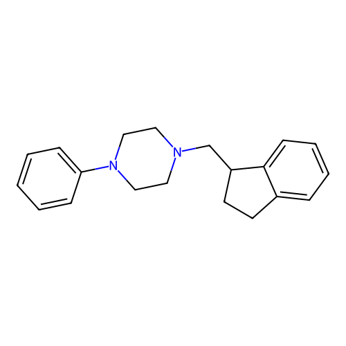 Piperazine, 1-((2,3-dihydro-1H-inden-1-yl)methyl)-4-phenyl- structure