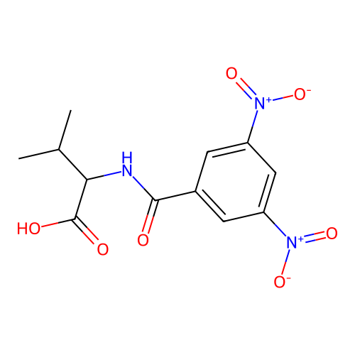 2-[(3,5-Dinitrobenzoyl)amino]-3-methylbutanoic acid structure