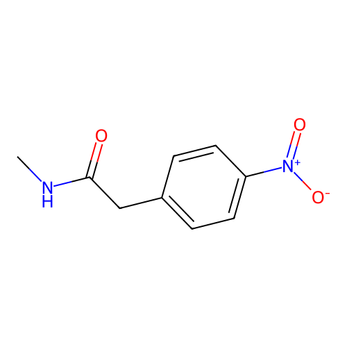 N-methyl-2-(4-nitrophenyl)acetamide structure