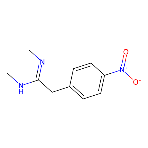 N,N'-dimethyl-2-(4-nitrophenyl)ethanimidamide structure