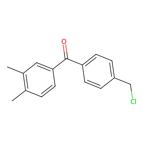 Benzophenone, 4-(chloromethyl)-3',4'-dimethyl- structure
