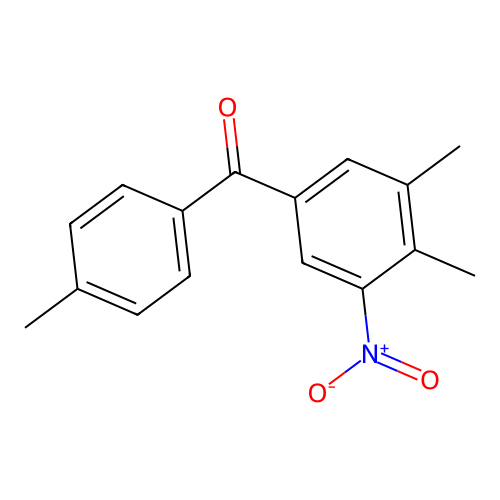 Benzophenone, 3-nitro-4,4',5-trimethyl- structure