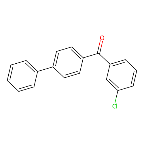 Benzophenone, 3-chloro-4'-phenyl- structure