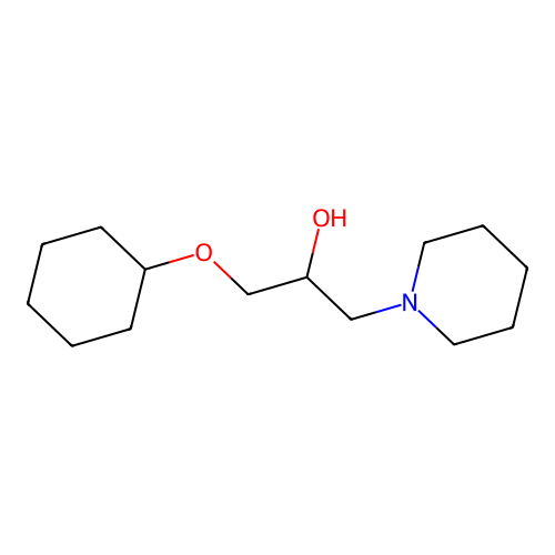 2-Propanol, 1-cyclohexyloxy-(1-piperidyl)- structure