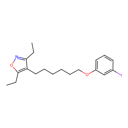 3,5-Diethyl-4-[6-(3-iodophenoxy)hexyl]isoxazole structure