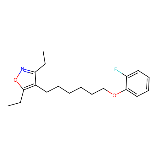 3,5-Diethyl-4-[6-(2-fluorophenoxy)hexyl]isoxazole structure