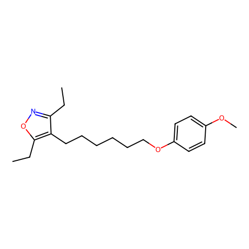 3,5-Diethyl-4-[6-(4-methoxyphenoxy)hexyl]isoxazole structure