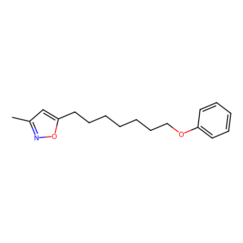 3-Methyl-5-(7-phenoxyheptyl)isoxazole structure