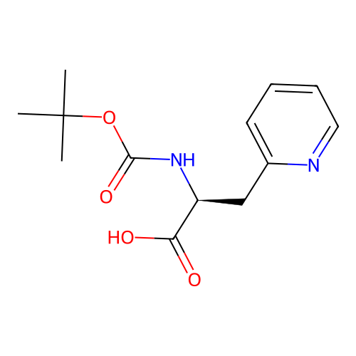 Boc-3-(2-pyridyl)-Ala-OH structure